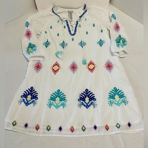 Tommy Bahama Embroidered Cotton Dress, size L